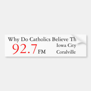 IC/ Coralville Catholic Radio Bumper Sticker