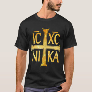 IC XC NIKA Christogram Cross Orthodox Christian Ta T-Shirt