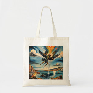 Icarus falling tote bag