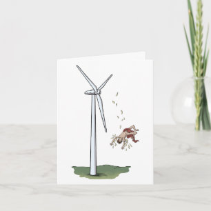 Icarus v Wind Turbine Folded Greeting Card