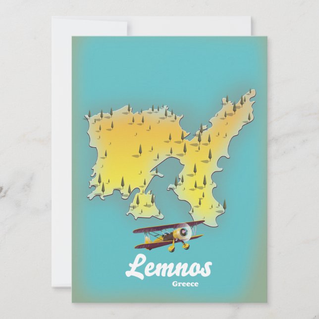 Icasia Greece travel poster. (Front)