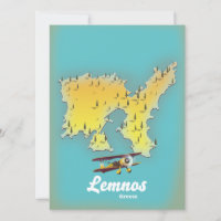 Icasia Greece travel poster.