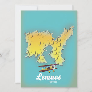 Icasia Greece travel poster.