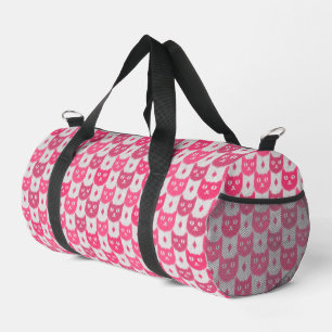 Icat ikat pink pattern duffle bag