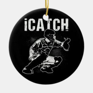 iCatch Baseball Player Catchers Catchers Team Spor Ceramic Ornament