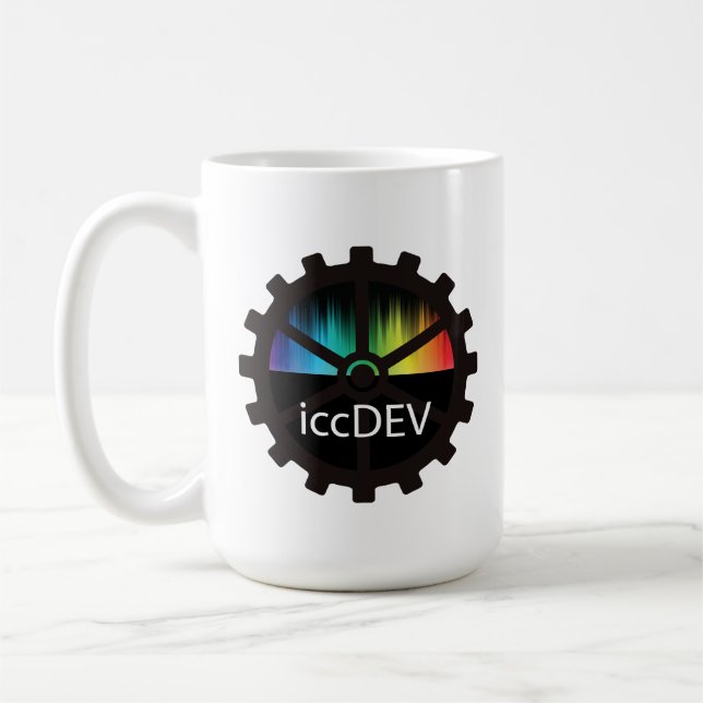 iccDEV mug for an ICC color management developer (Left)