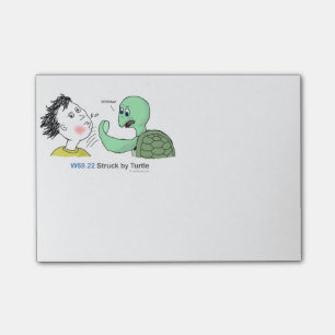 ICD-10: W59.22 Struck by turtle Post-it Notes