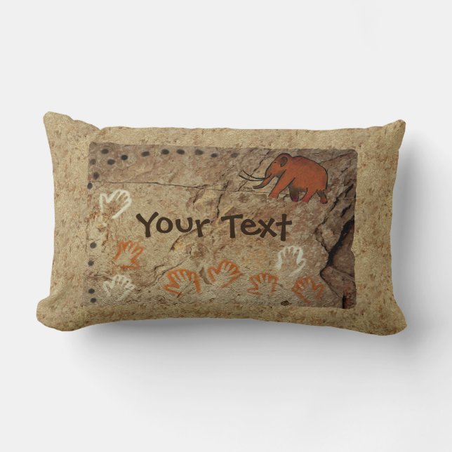 Ice Age Cave Art Lumbar Cushion (Front)