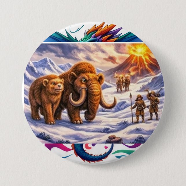 Ice age Encounter  7.5 Cm Round Badge (Front)
