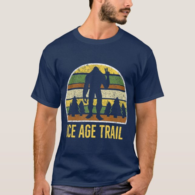 Ice Age Trail Bigfoot Ice Age Trail Hiking T-Shirt (Front)