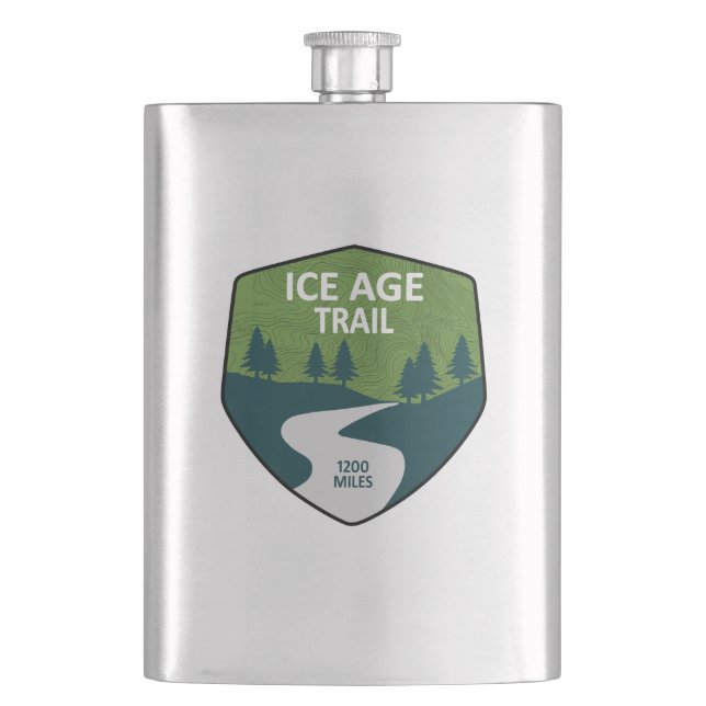 Ice Age Trail Hip Flask (Front)