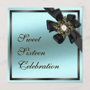 Ice and Black Diamond Bowed Invite
