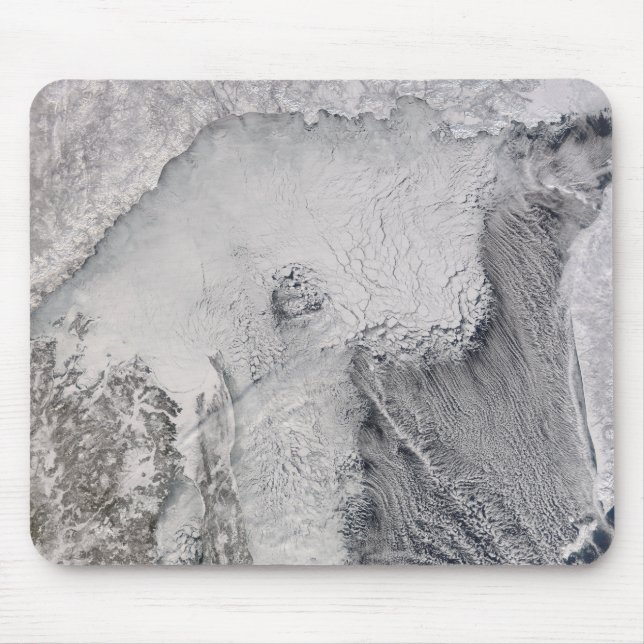 Ice and cloud streets in the Sea of Okhotsk Mouse Pad (Front)