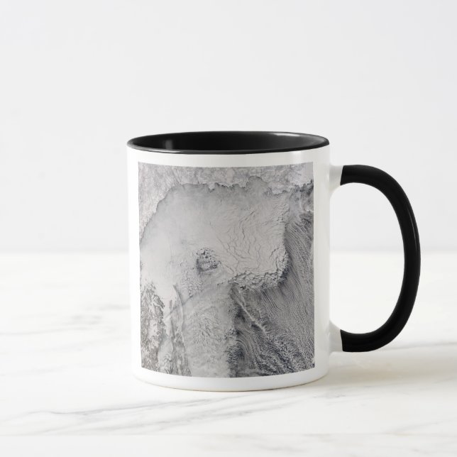 Ice and cloud streets in the Sea of Okhotsk Mug (Right)