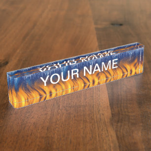 Ice and Flame Nameplate