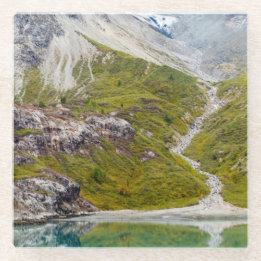 Ice and Green Glass Coaster