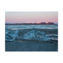 Ice and mountains, postcard