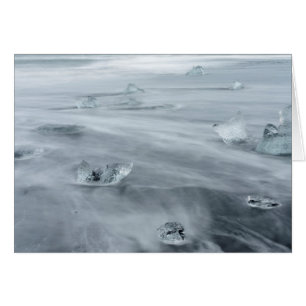 Ice and water on a beach, iceland