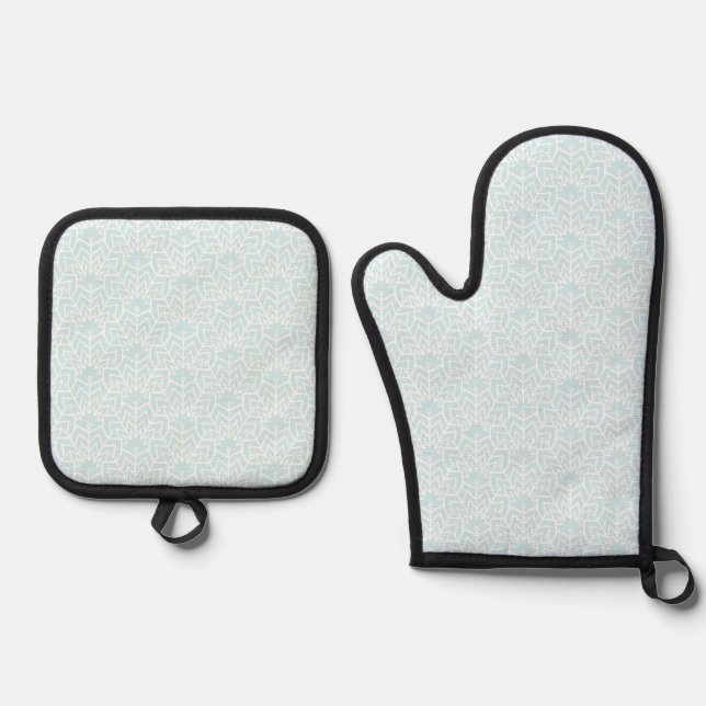 Ice Arches Oven Mitt & Pot Holder Set (Front)