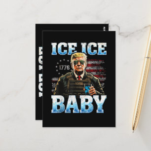 Ice Baby Funny Trump Postcard