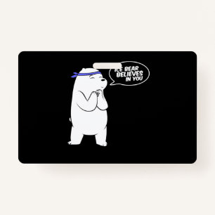 Ice Bear Believes In You Polar Bear Lover ID Badge