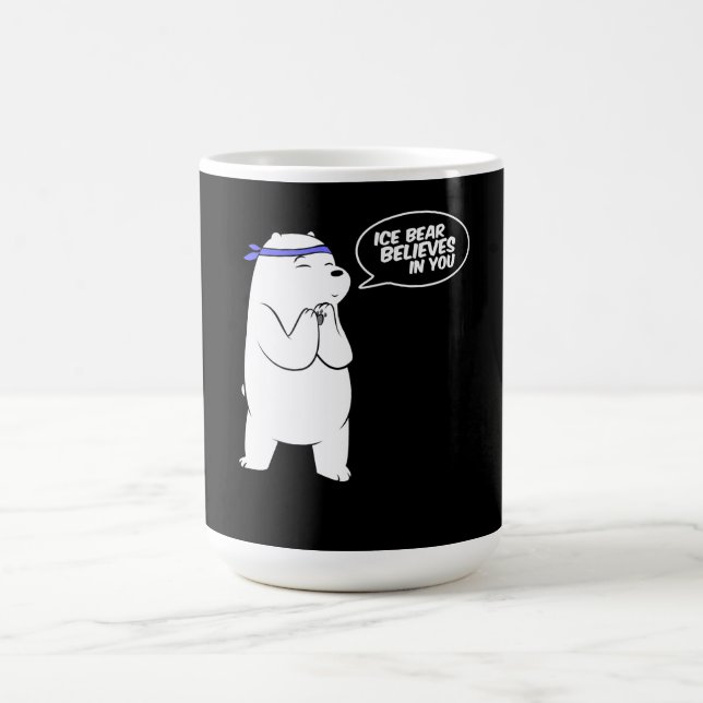 Ice Bear Believes In You Polar Bear Lover Magic Mug (Center)