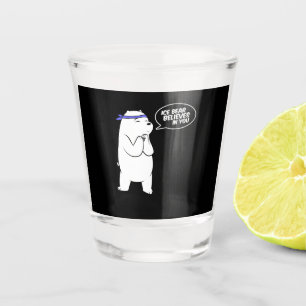 Ice Bear Believes In You Polar Bear Lover Shot Glass