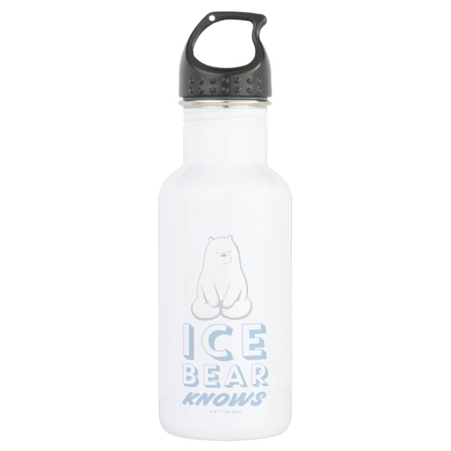 Ice Bear Knows 532 Ml Water Bottle (Front)