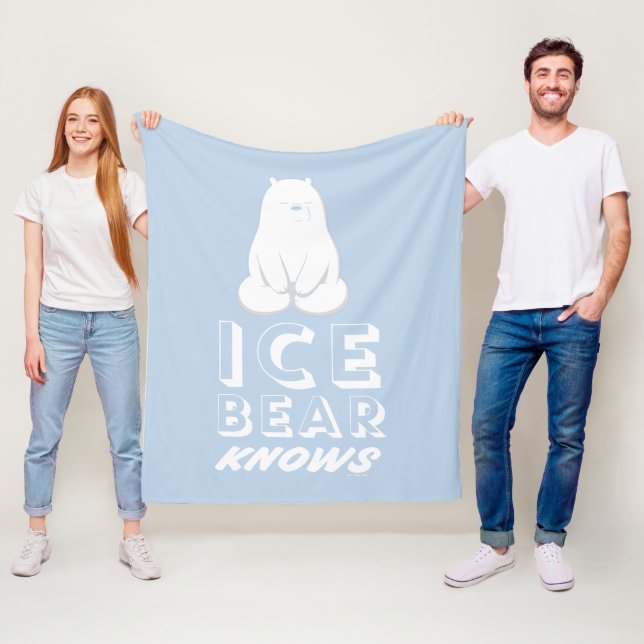 Ice Bear Knows Fleece Blanket (In Situ)