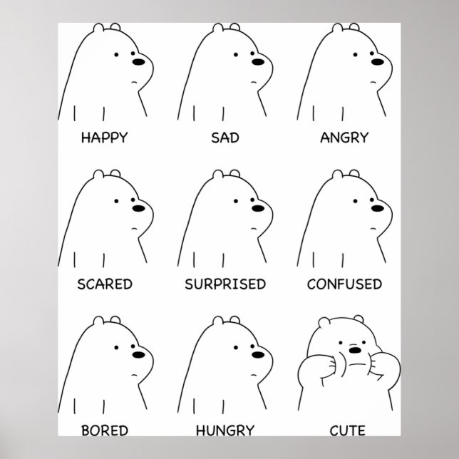 Ice Bear Moods Poster (Front)