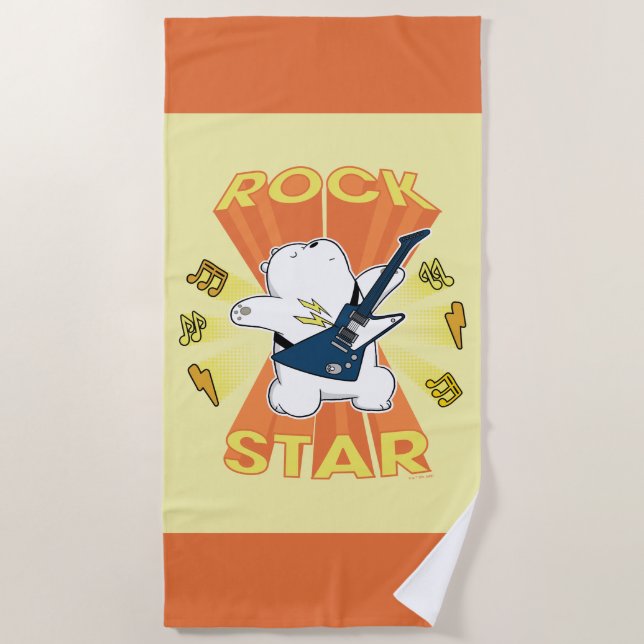 Ice Bear - Rock Star Beach Towel (Front)