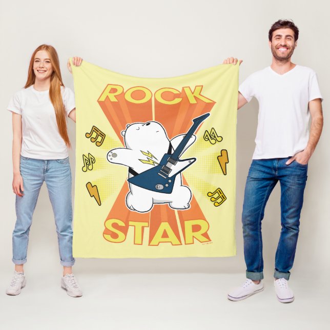 Ice Bear - Rock Star Fleece Blanket (In Situ)