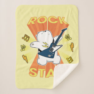 Ice Bear - Rock Star Sherpa Blanket