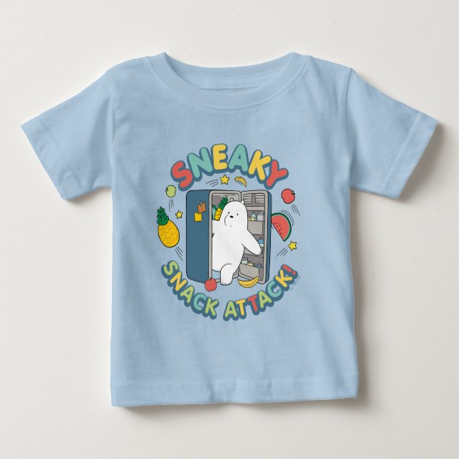 Ice Bear - Sneaky Snack Attack! Baby T-Shirt (Front)