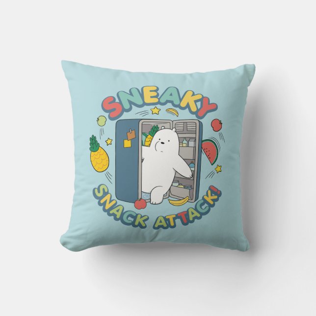Ice Bear - Sneaky Snack Attack! Cushion (Front)