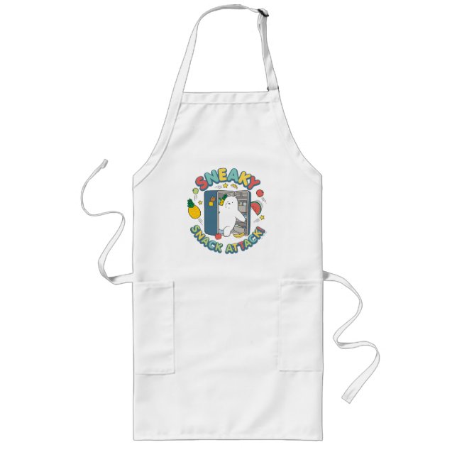 Ice Bear - Sneaky Snack Attack! Long Apron (Front)