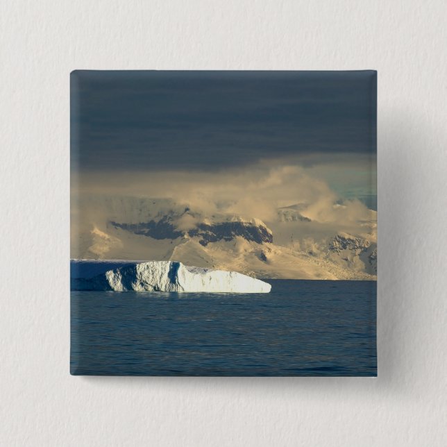 Ice Berg in the starts of the Drake Passage just 15 Cm Square Badge (Front)
