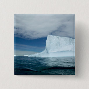 Ice Bergs off of the southern tip of South 2 15 Cm Square Badge
