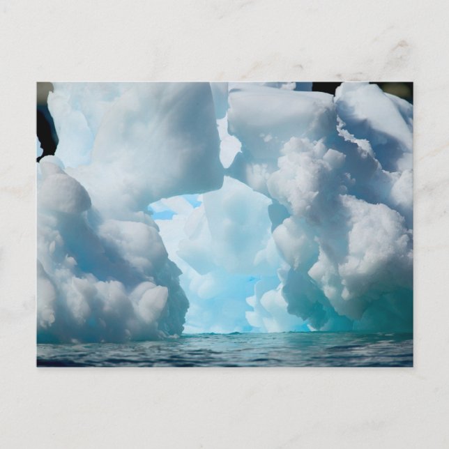 Ice Bergs off of the southern tip of South Postcard (Front)