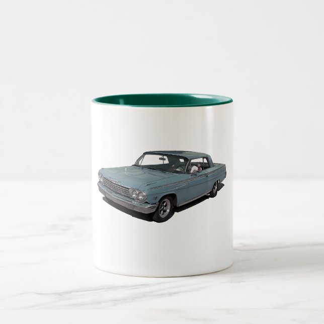 Ice Blue 62 Impala Two-Tone Coffee Mug (Center)