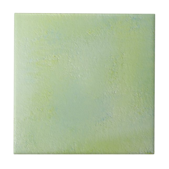 Ice Blue And Celery Ceramic Tile (Front)