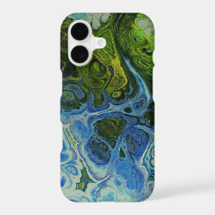 Ice Blue and Olive Swirl Case Mate Phone Case