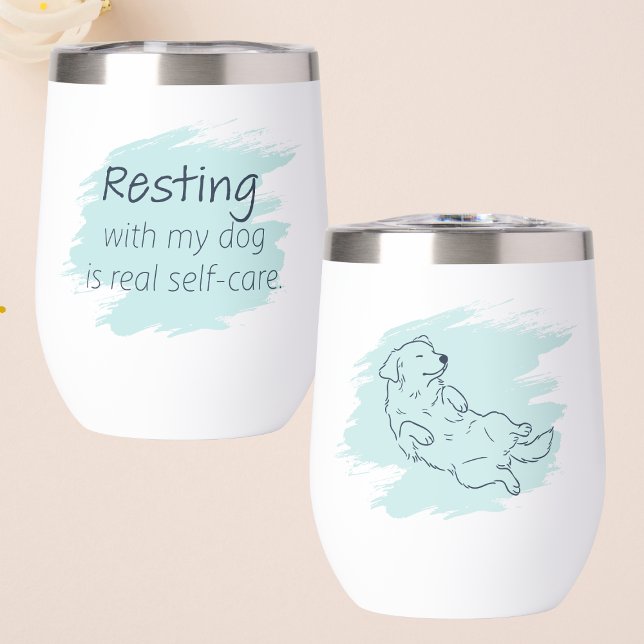 Ice Blue Golden Retriever Wine – Self‑Care (Creator Uploaded)