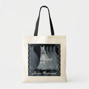 ICE BLUE Junior Bridesmaid Cotton Tote Bag