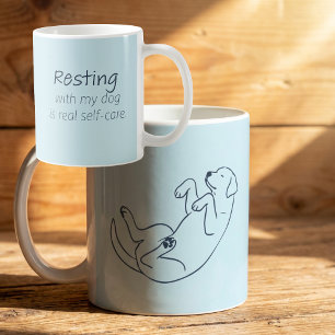 Ice Blue Labrador Dog Mum – Resting with My Dog Coffee Mug