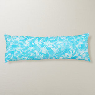 Ice Blue Leaves Body Cushion