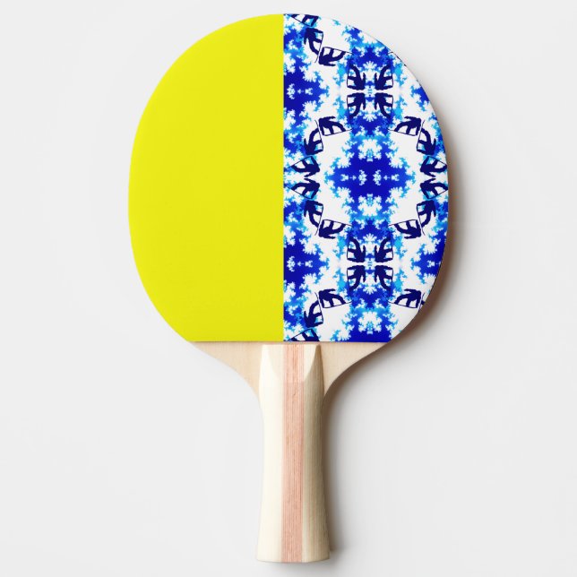 Ice Blue Snowboarder Sky Yellow Snowboarding Sport Ping Pong Paddle (Front)