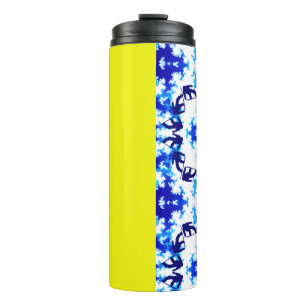 Ice Blue Snowboarder Sky Yellow Snowboarding Sport Thermal Tumbler
