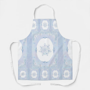 Ice Blue Snowflake Apron