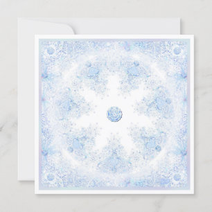 Ice Blue Snowflake Card